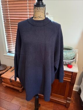 Free People Navy Crewneck Sweater